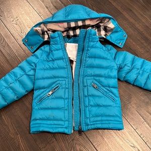 Burberry Blue Kids Puffer Jacket